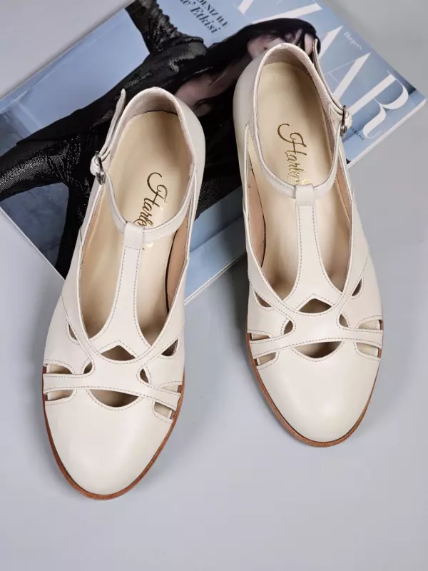 Broken White Leather 4 cm heel