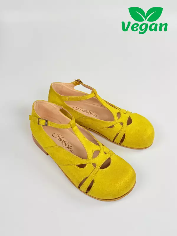 Vegan Yellow Suede 2 cm heel