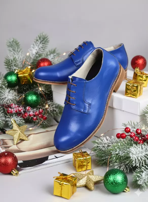 Jazz Slide Blue Leather 2 cm heel