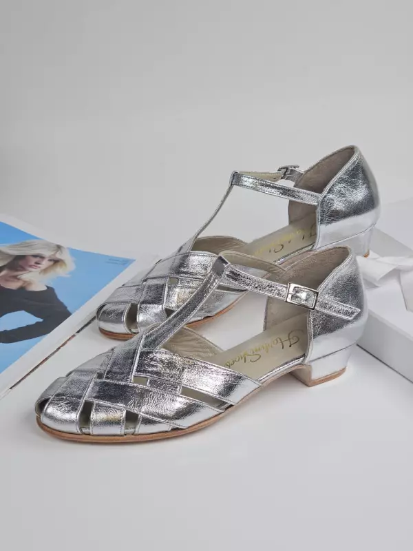 Summer Silver Leather 3 cm heel