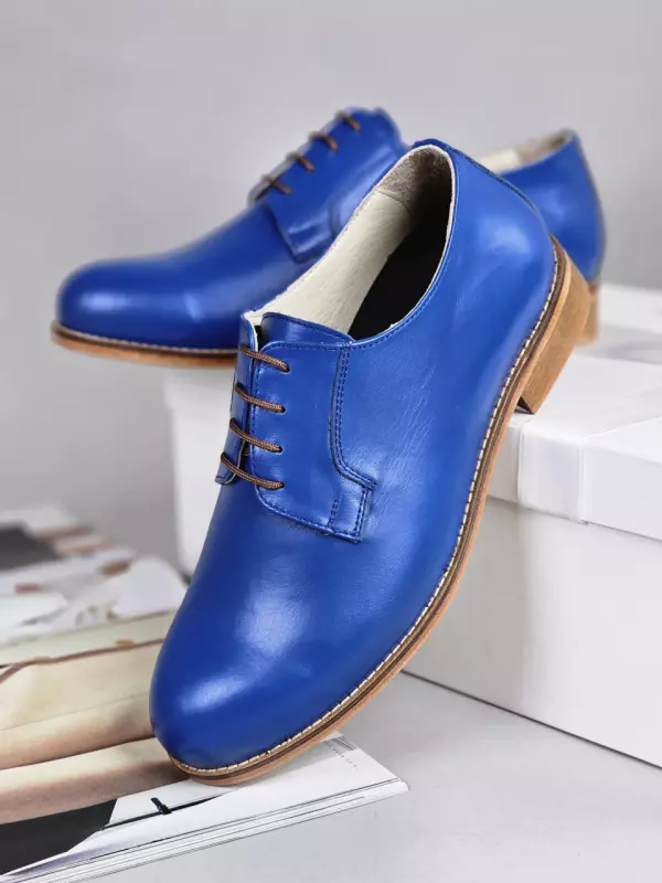 Jazz Slide Blue Leather 2 cm heel