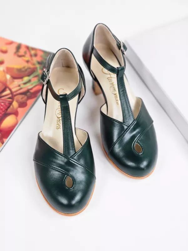 Muse Jungle Green Leather 6 cm heel