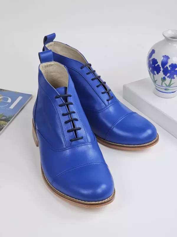 Blue Leather 2 cm heel