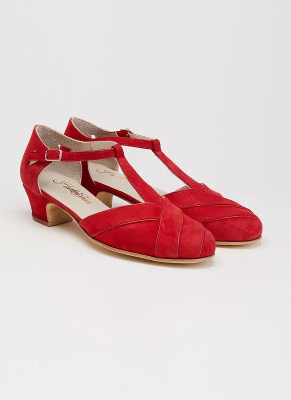 Red Suede 4 cm Heel