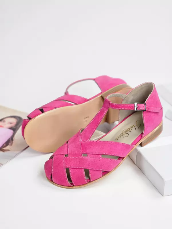 Barefoot Summer Pink Suede 1.5 cm heel