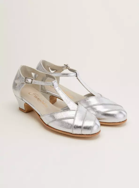 Silver Leather 4 cm heel