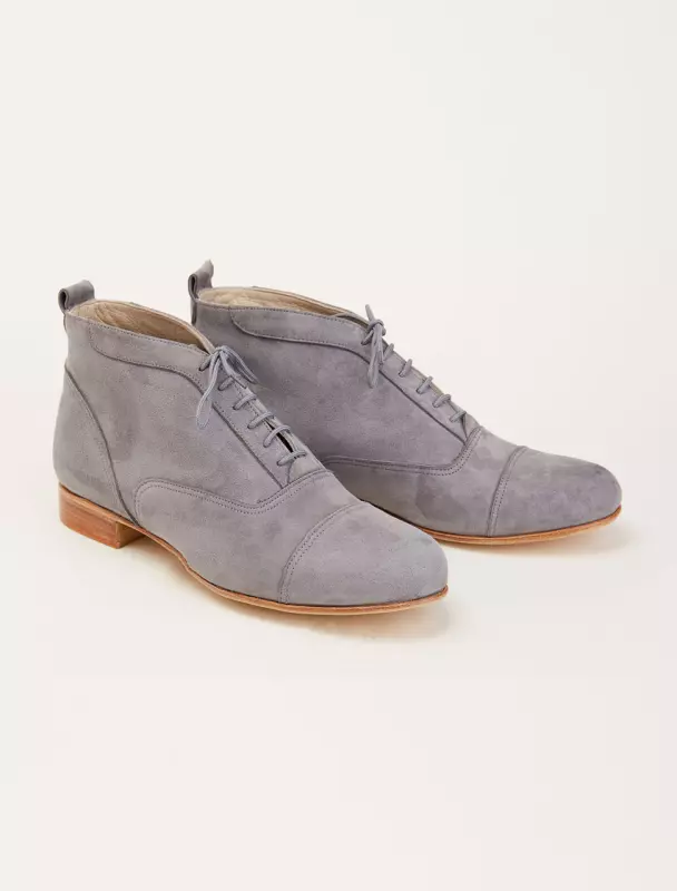 Smooth Boots Grey Suede 2 cm heel