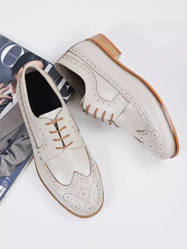 Broeadway Slide Beige Leather 2 cm heel