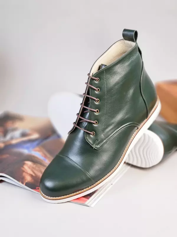 Jungle Green Leather with Eva sole