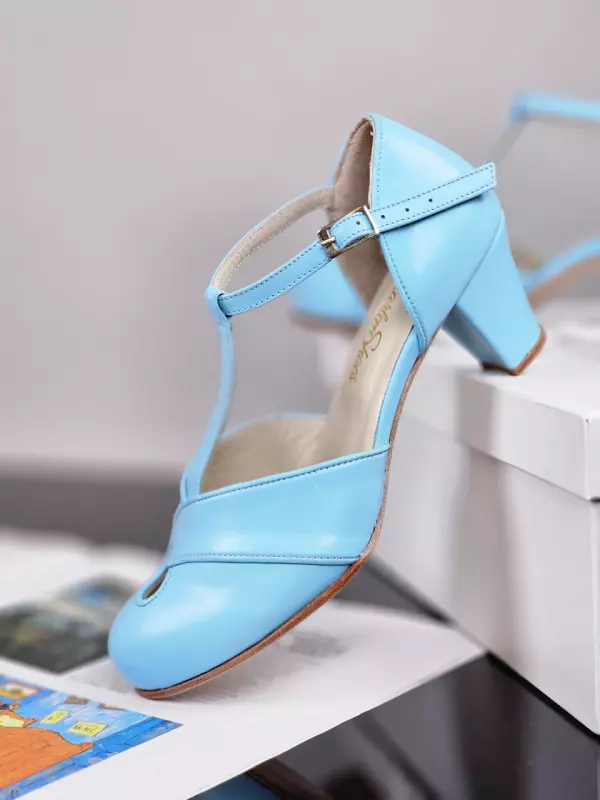 Muse Baby Blue Leather 6 cm Balboa heel