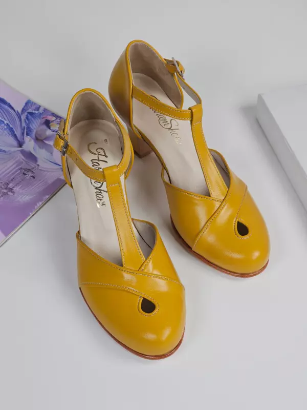 Muse Yellow Leather 6 cm heel