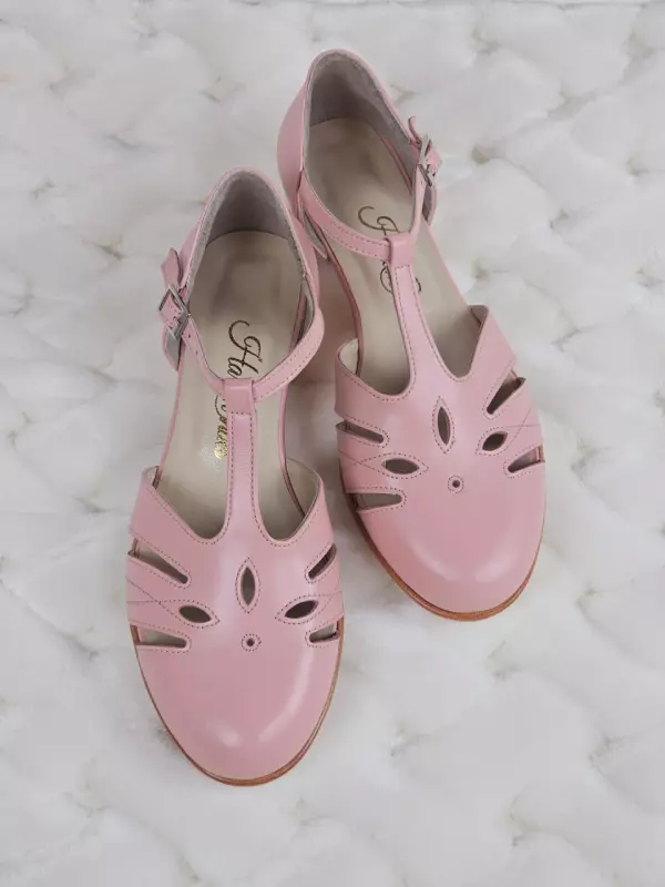 Pink Leather 3 cm heel