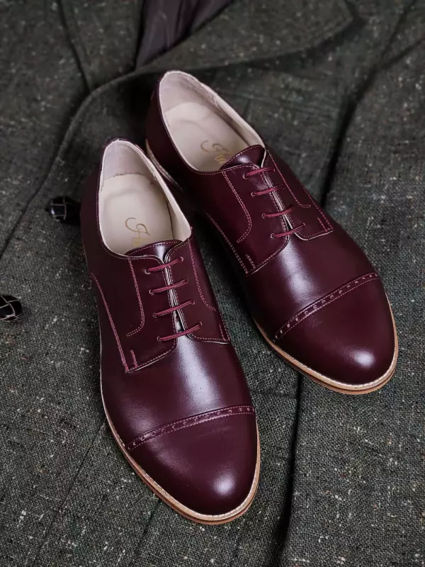 Bordeaux Leather 2 cm heel