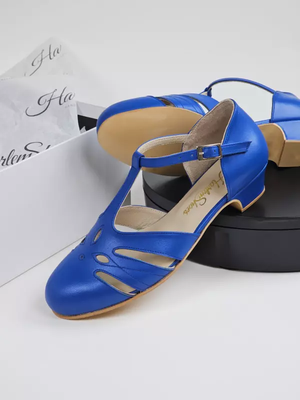Rosy Blue Leather 3 cm heel