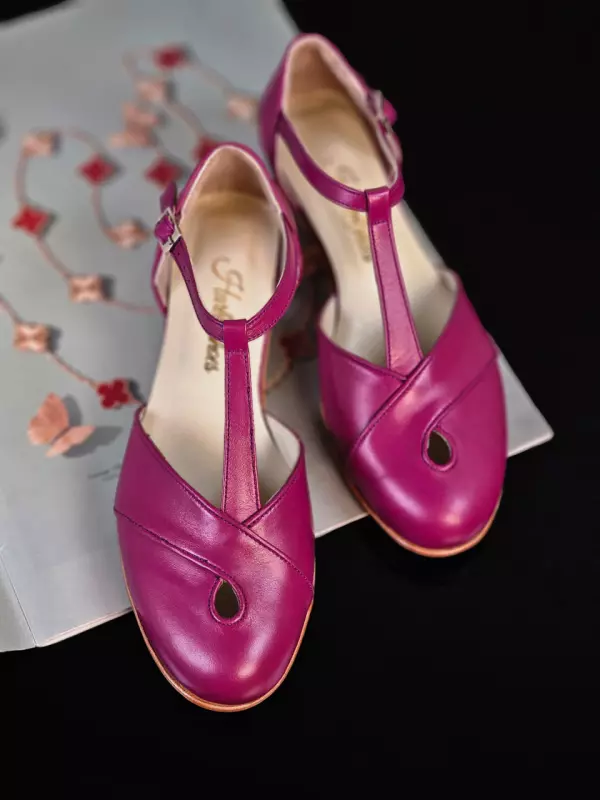 Muse Aubergine Leather 4 cm heel