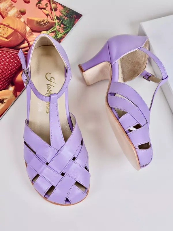 Barefoot Summer Lilac Leather 6 cm heel