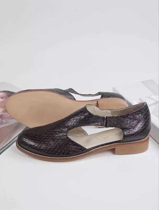 Milan Chocolate Snake 2 cm heel