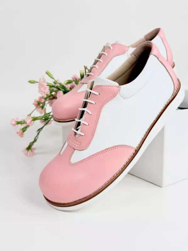 Pink & White leather with Eva