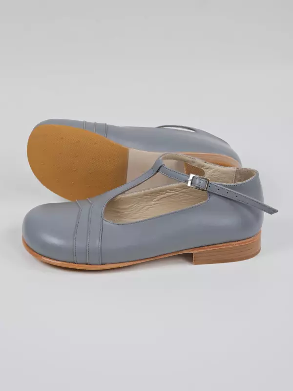 Barefoot Barbie Grey Leather 2 cm heel