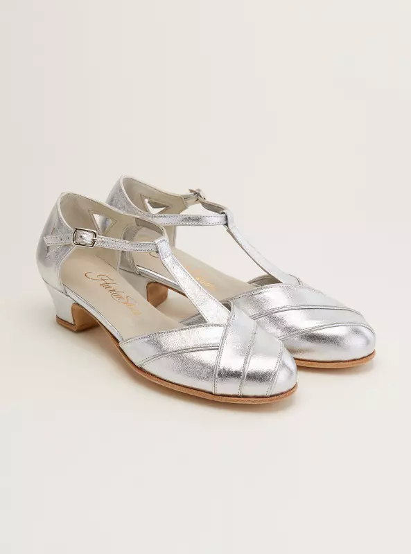 Silver Leather 4 cm heel