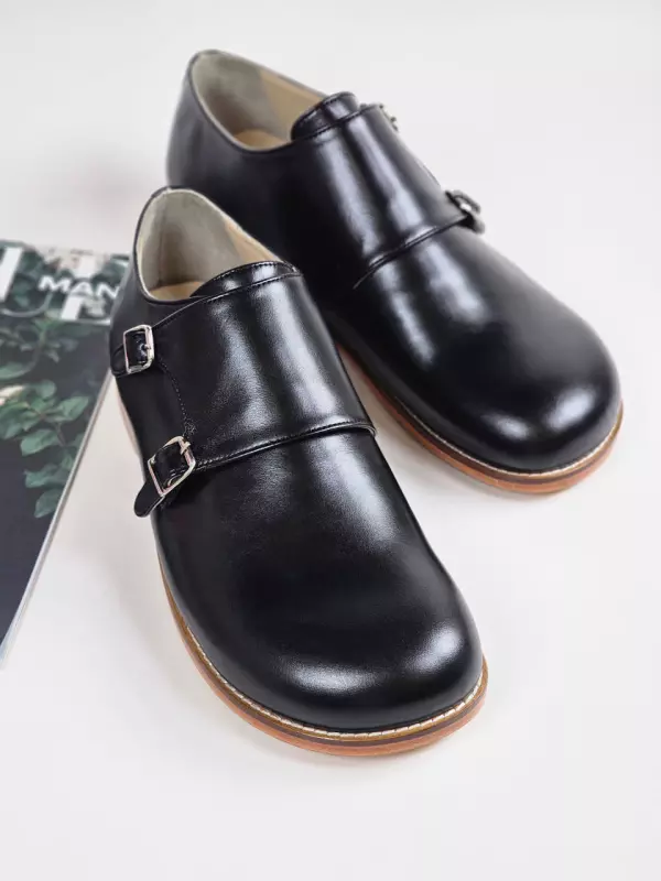 Barefoot Monk Black Leather 2 cm  heel
