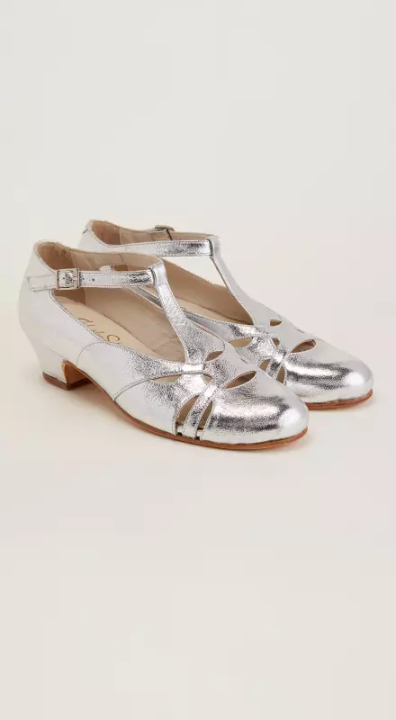 Spring Silver Leather 4 cm heel
