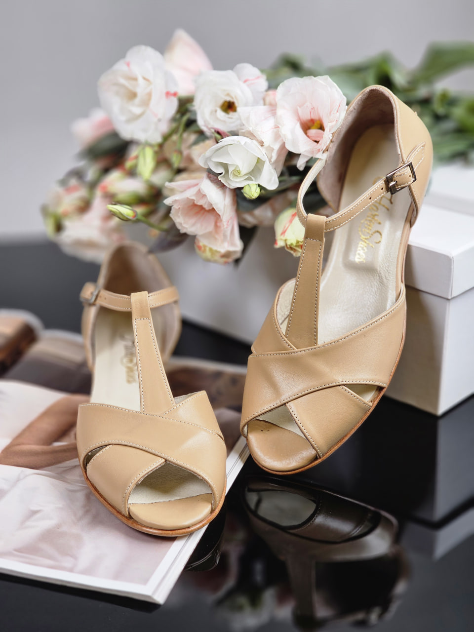 Doris Tan Leather 3 cm heel