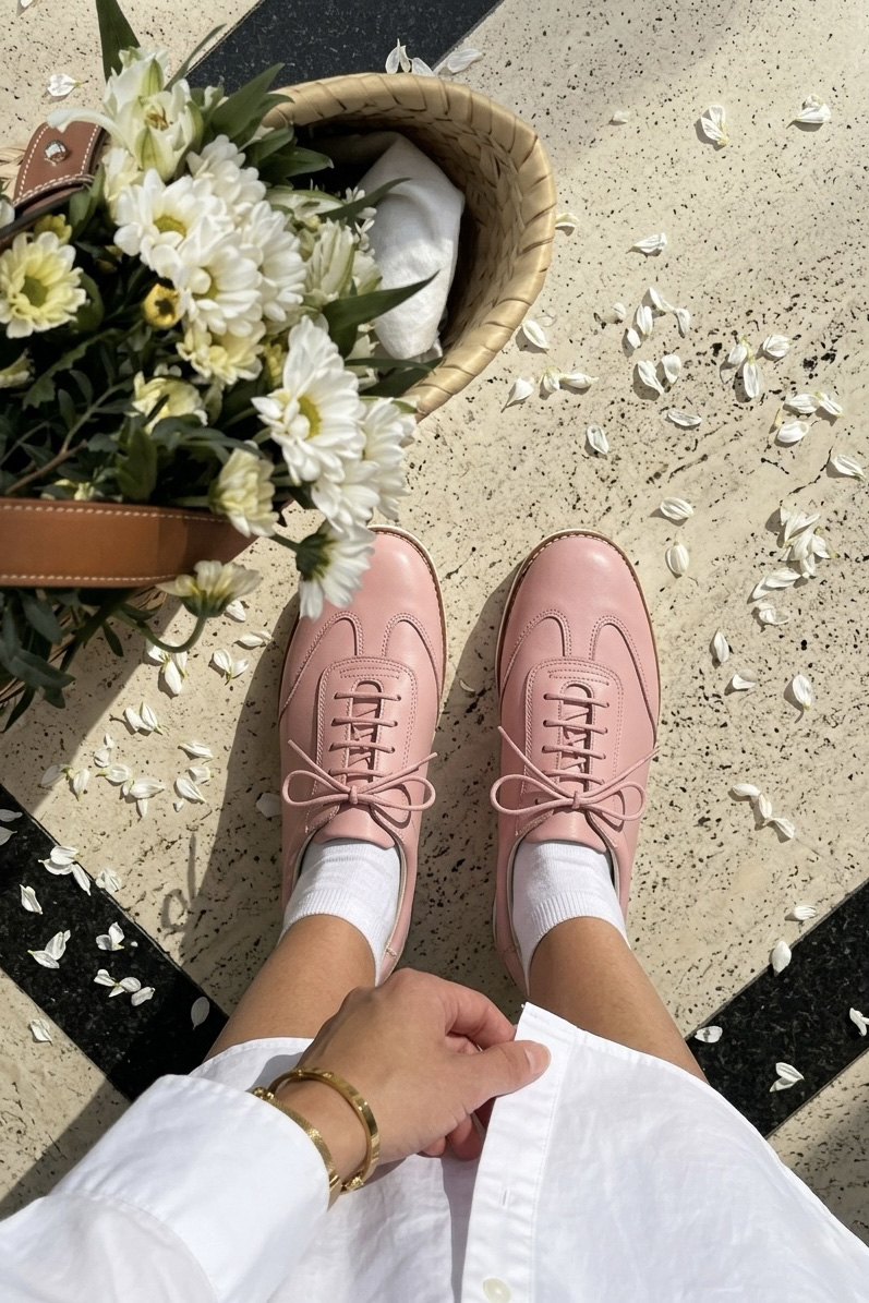 New York Vegan Pink Leather with Eva sole