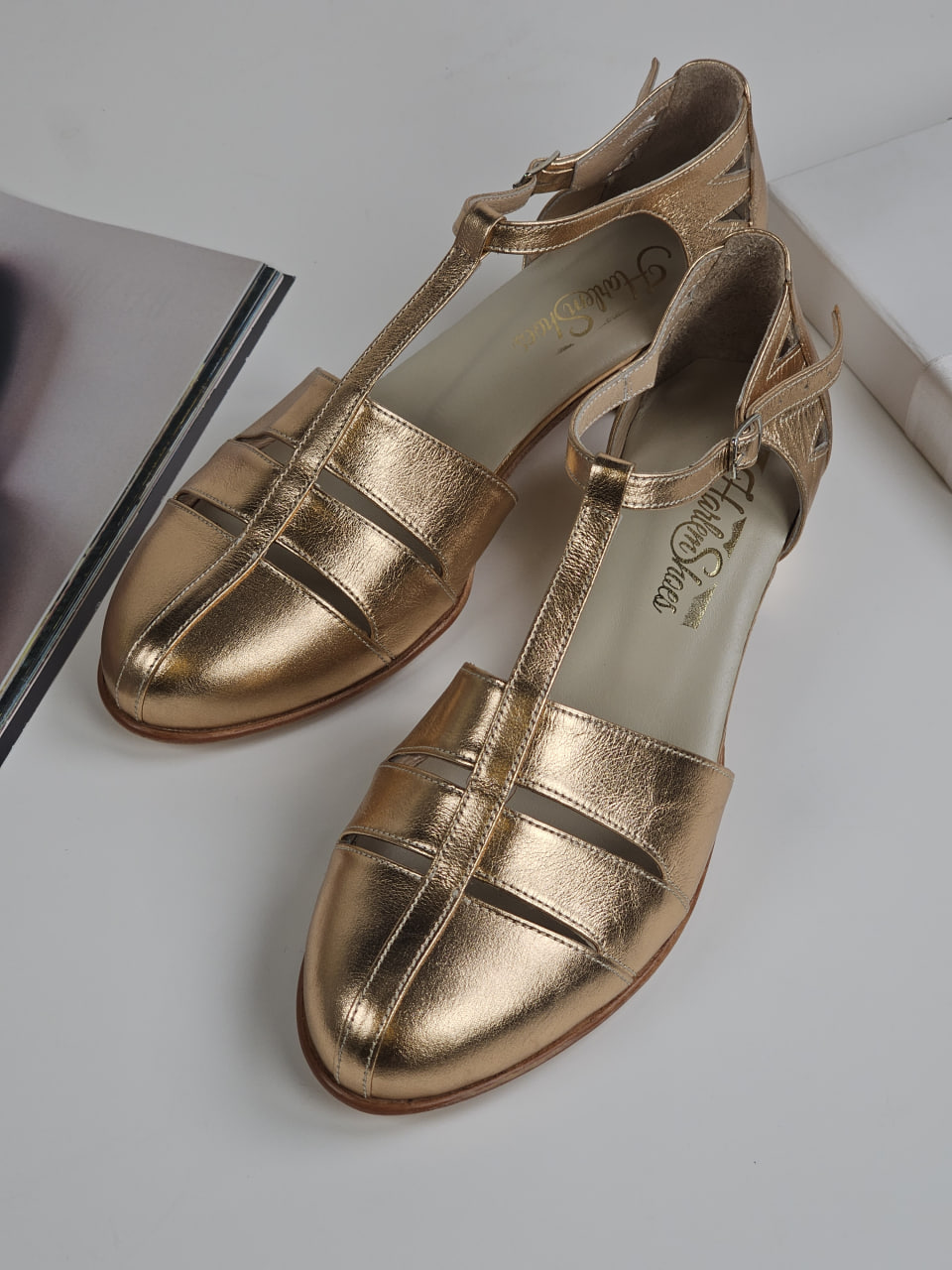 Harmony Rose Gold Leather 4 cm heel