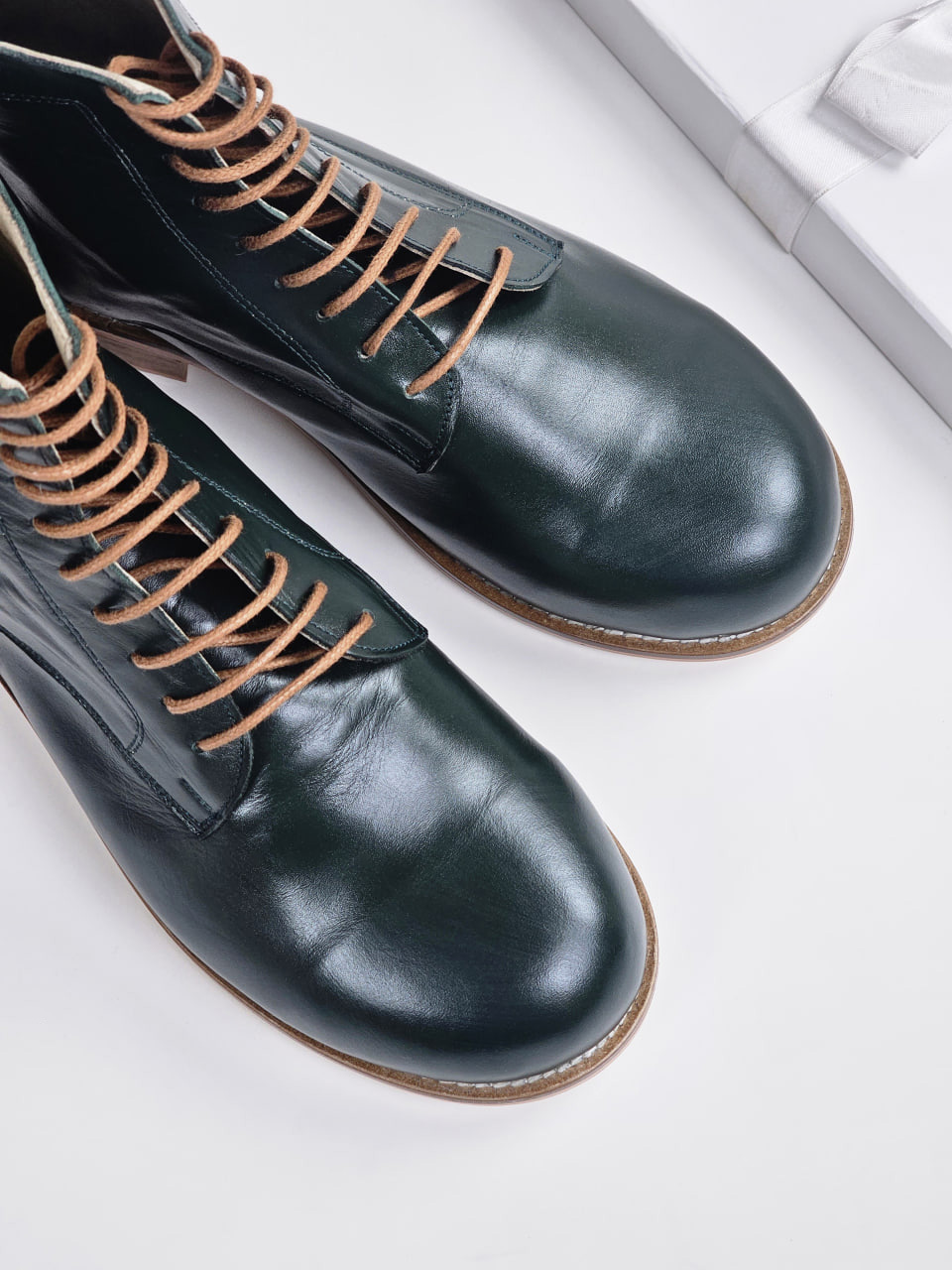 Harlem Boots Jungle Green Leather 2 cm heel