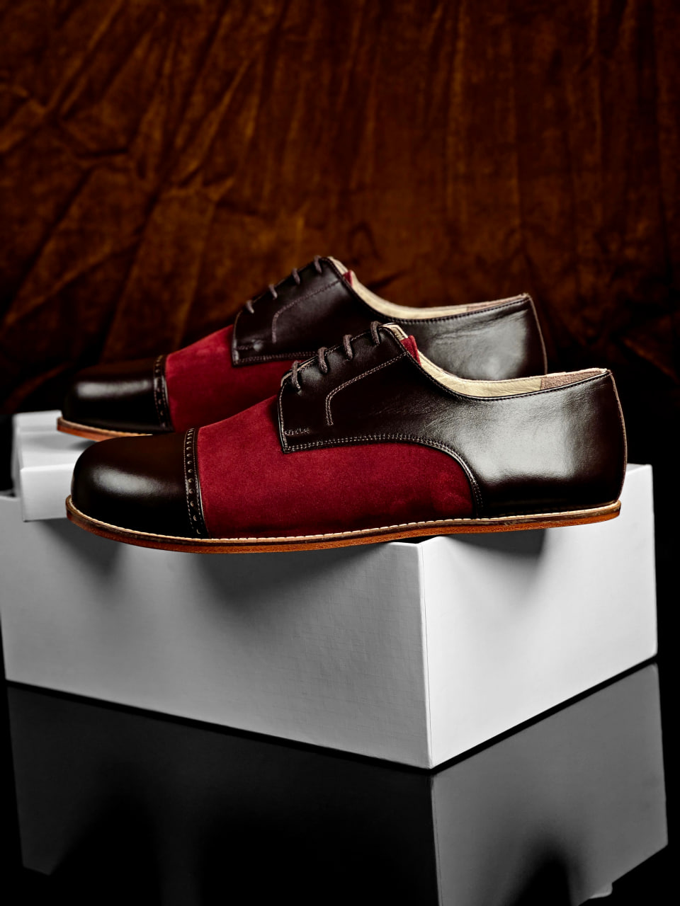 Barefoot California Dark Chocolate Leather & Bordeaux Suede Zero Drop