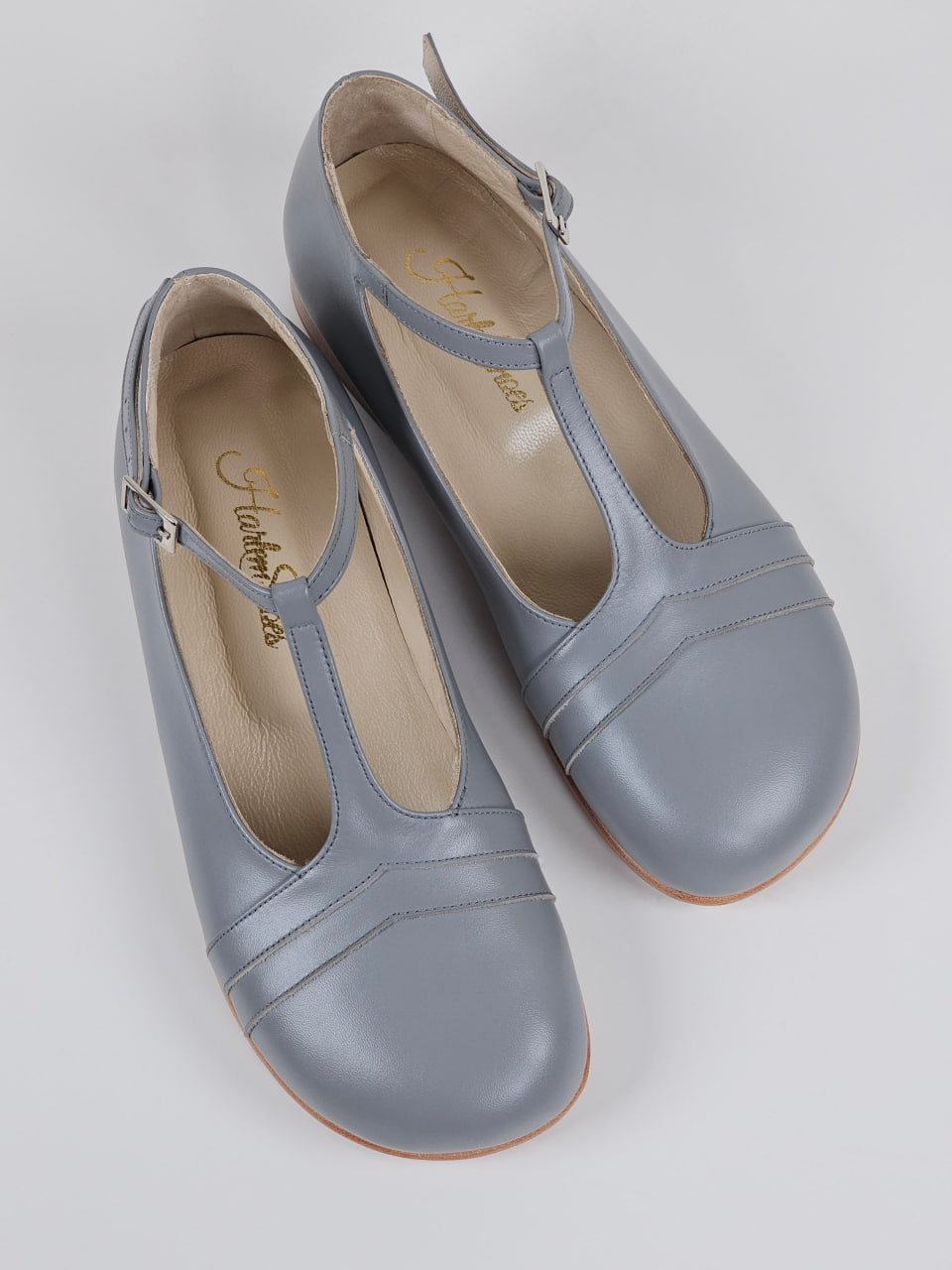 Barefoot Barbie Grey Leather 2 cm heel