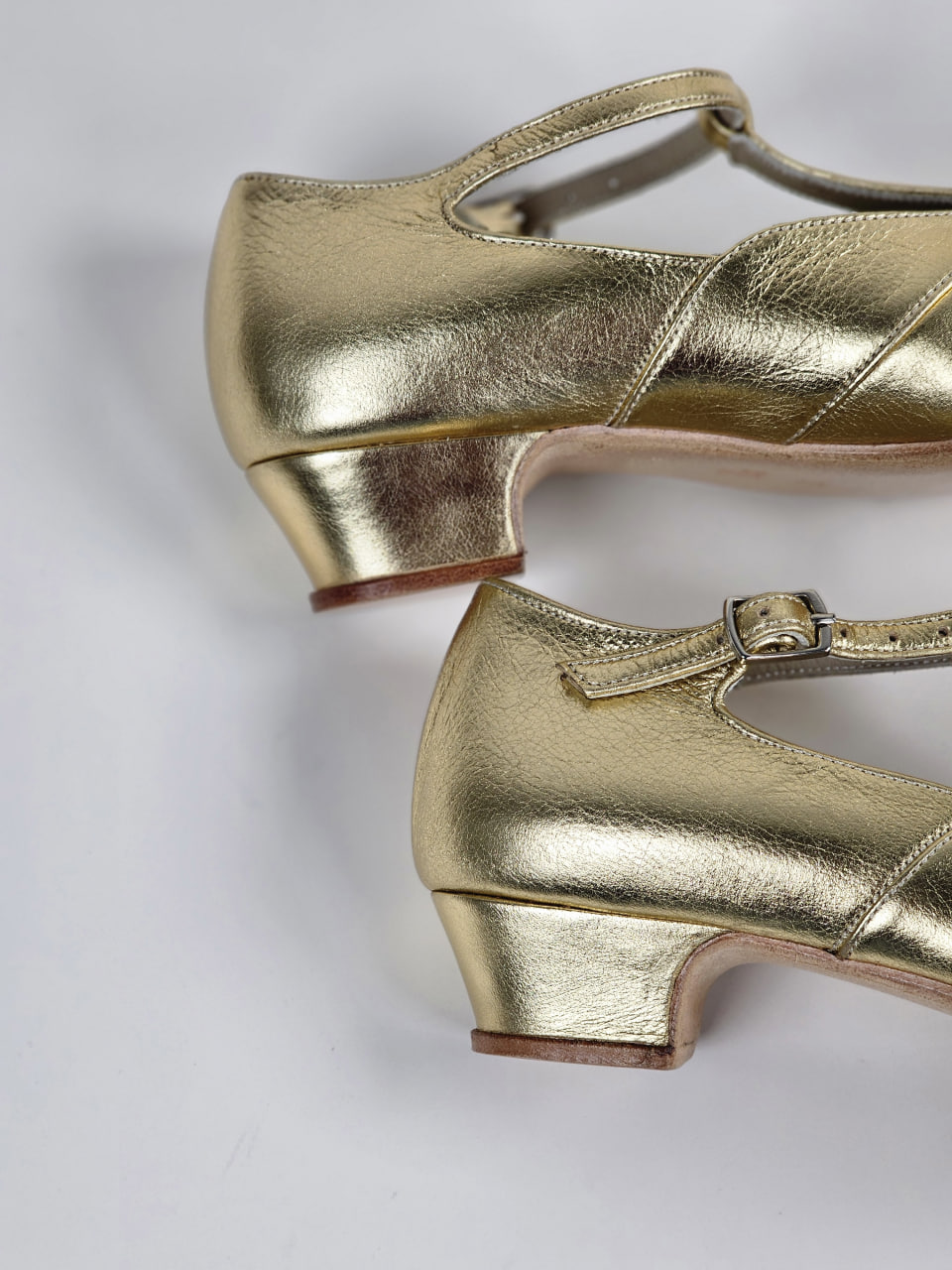 Spring Gold Leather 3 cm heel