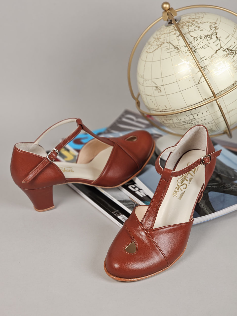 Muse Brown Leather 6 cm Balboa heels