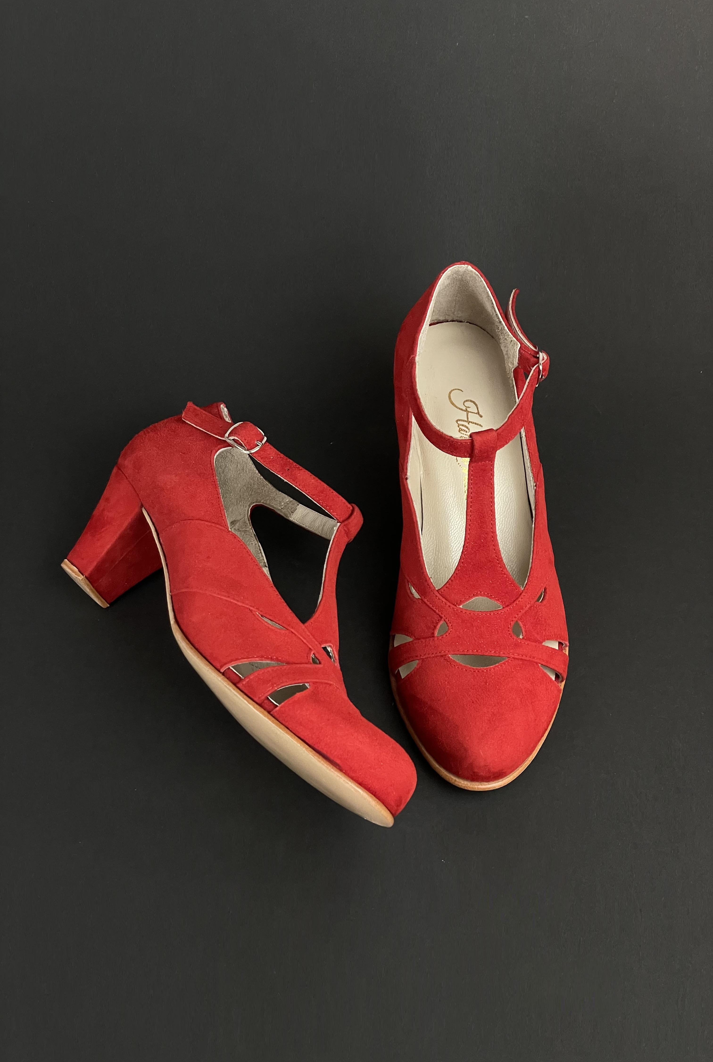 Spring Red Suede 6 cm Balboa heel