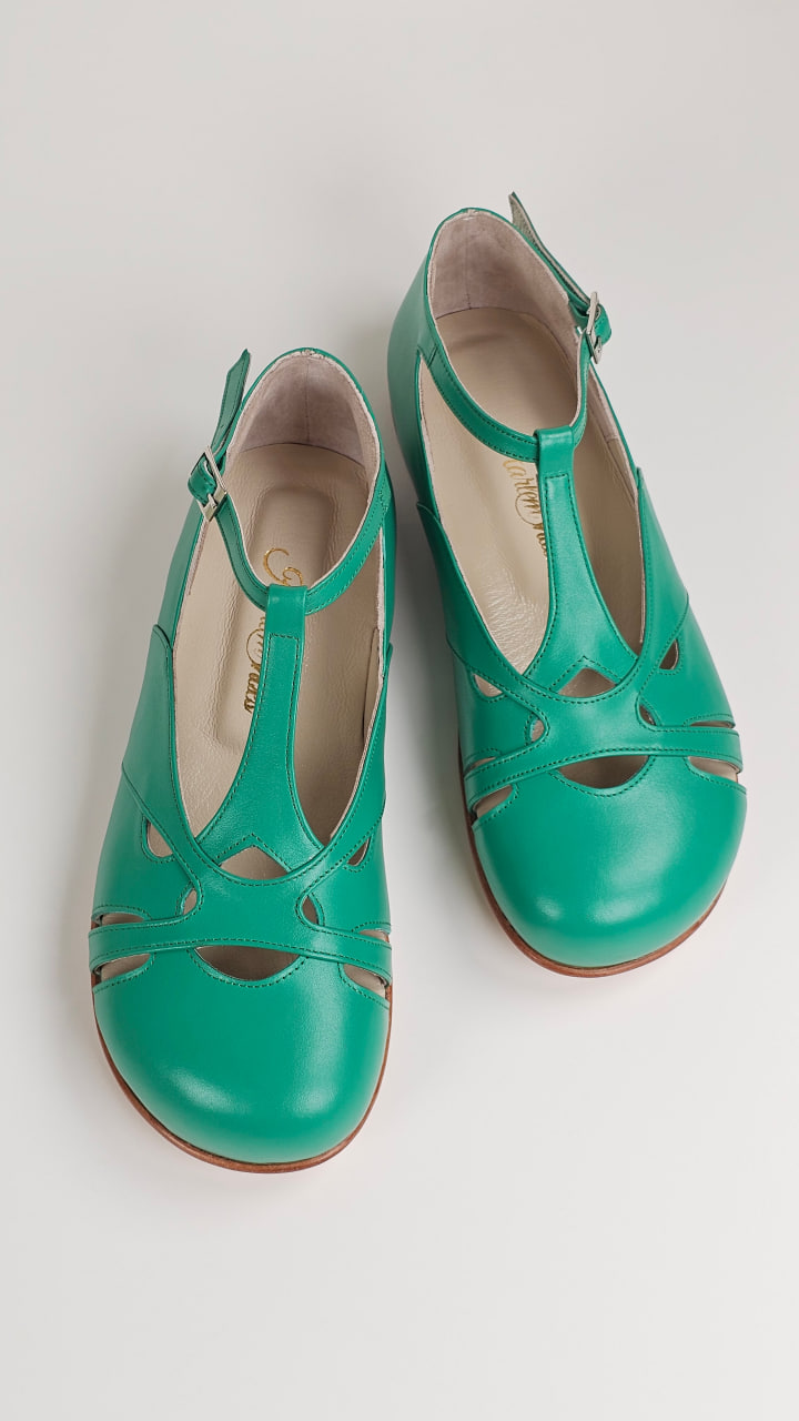 Barefoot Spring Apple Green Leather Zero Drop