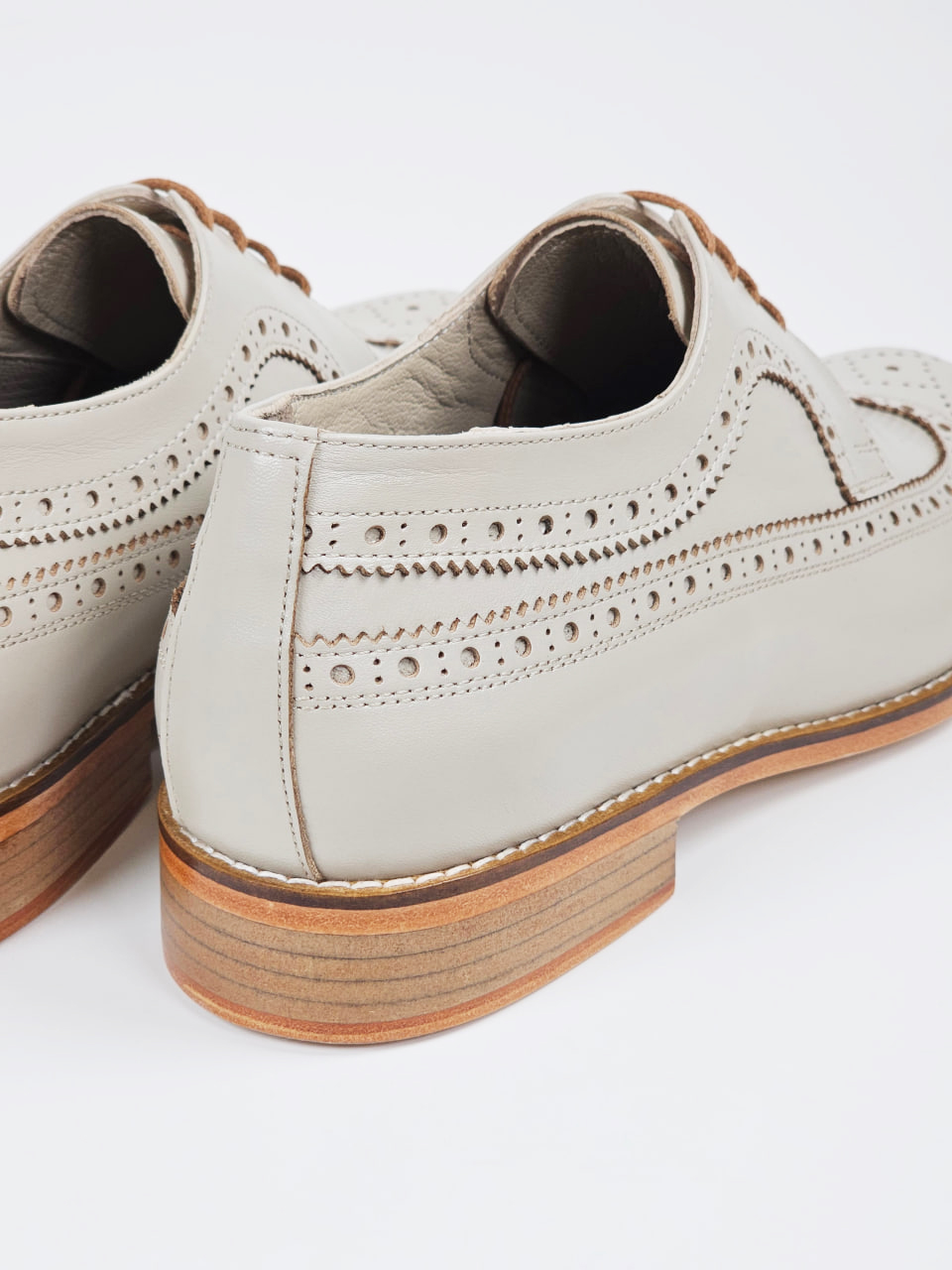 Broeadway Slide Beige Leather 2 cm heel