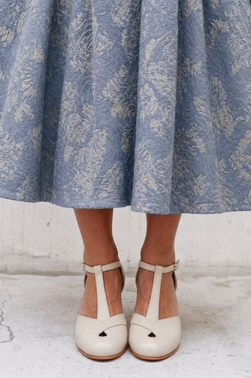 Muse White Leather 4 cm heel