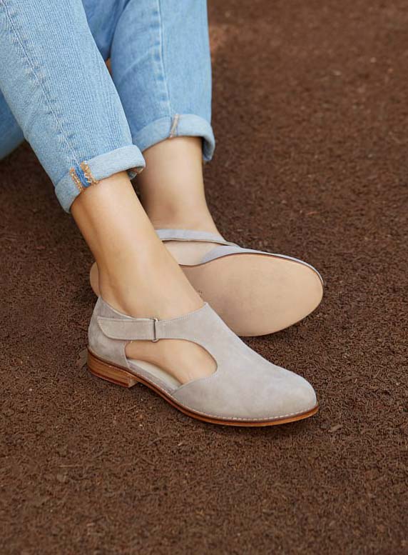 Milan Soft Grey Suede 2 cm heel