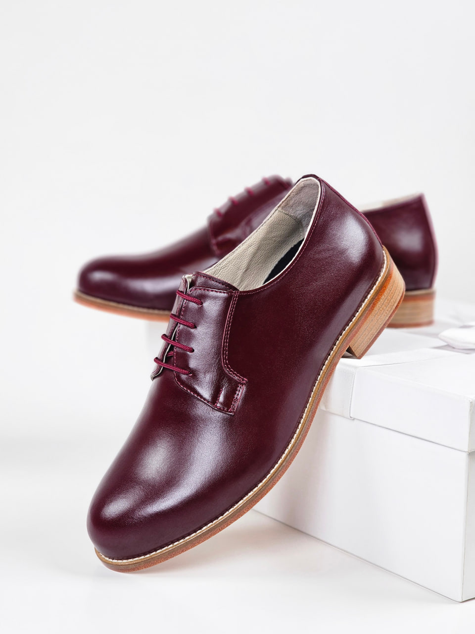Jazz Slide Bordeaux Leather 2 cm heel