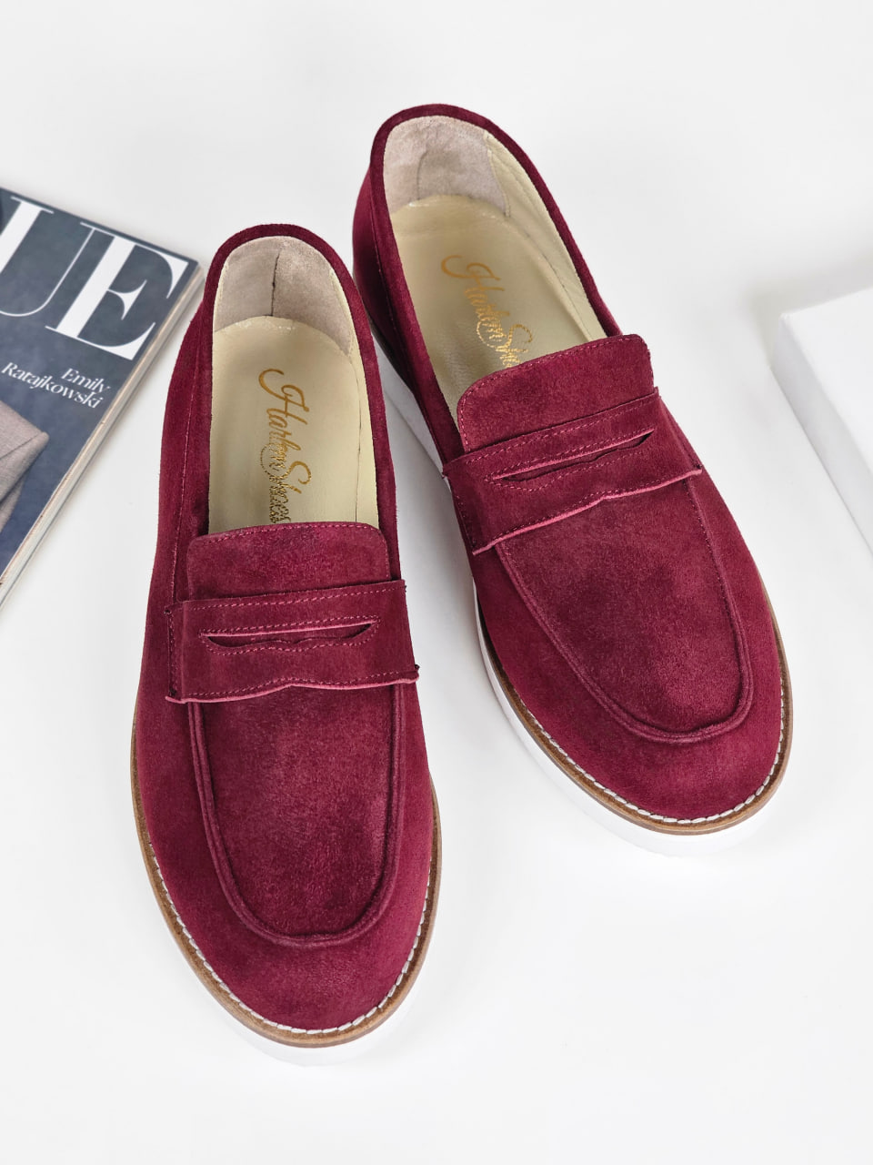 Loafers Bordeaux Suede with Eva sole