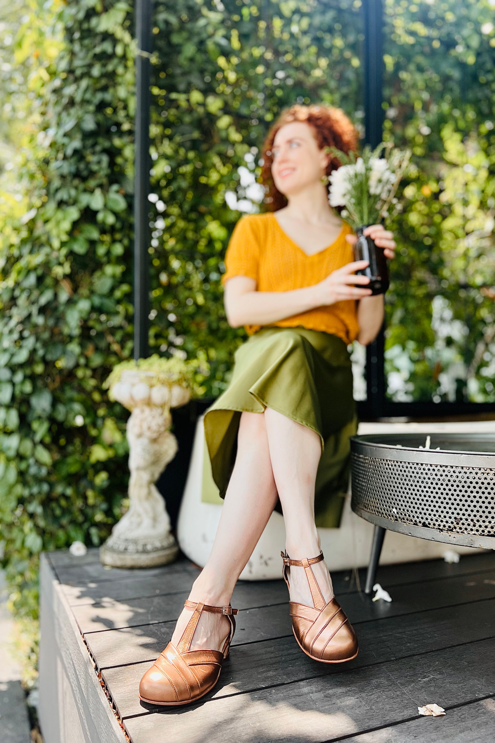 Barefoot Sugar Bronze Leather 4 cm heel