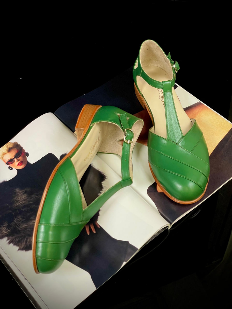 Sugar Avocado Green Leather 2 cm heel