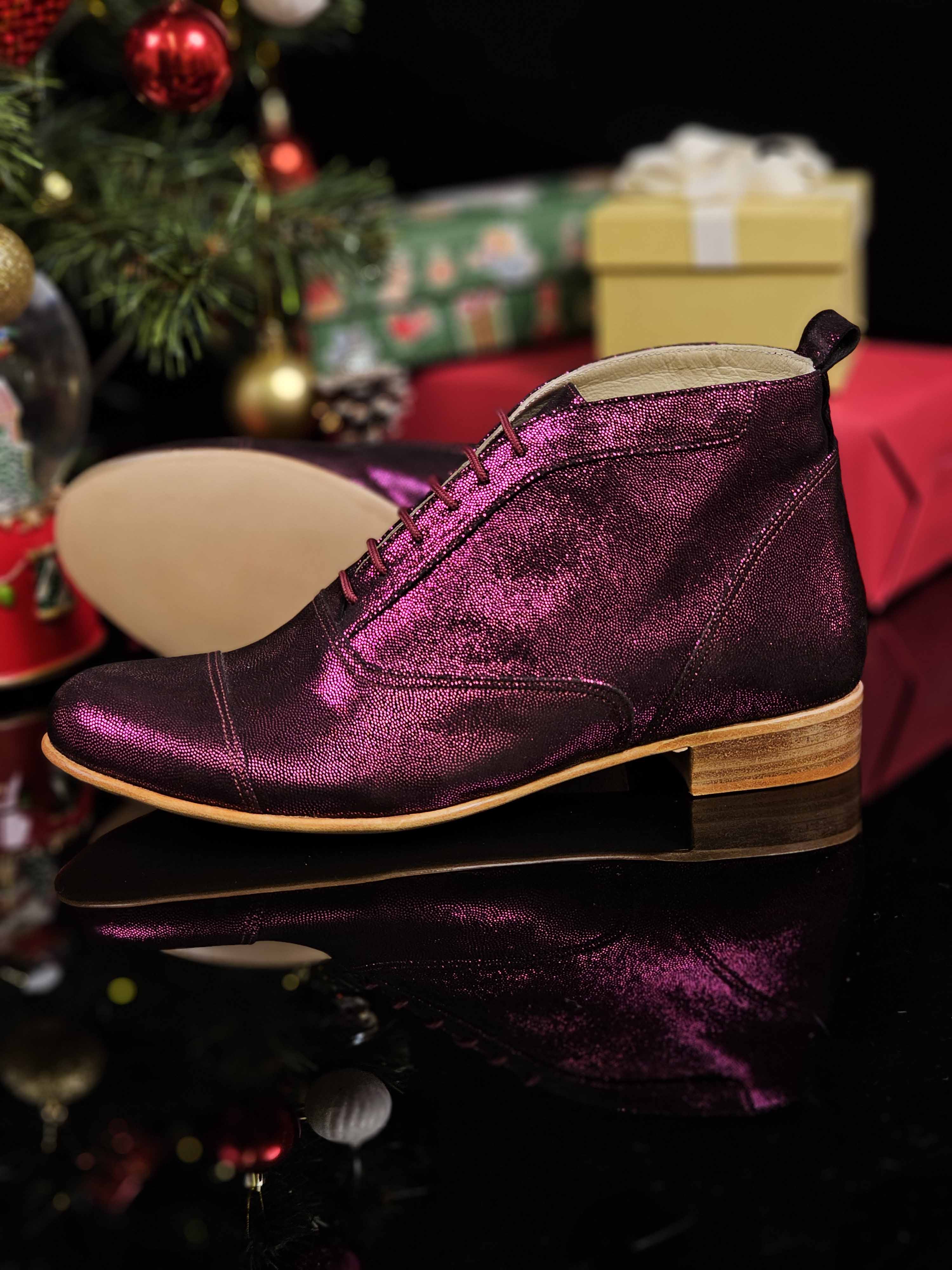 Smooth Boots Violet Rain Suede 2 cm heel