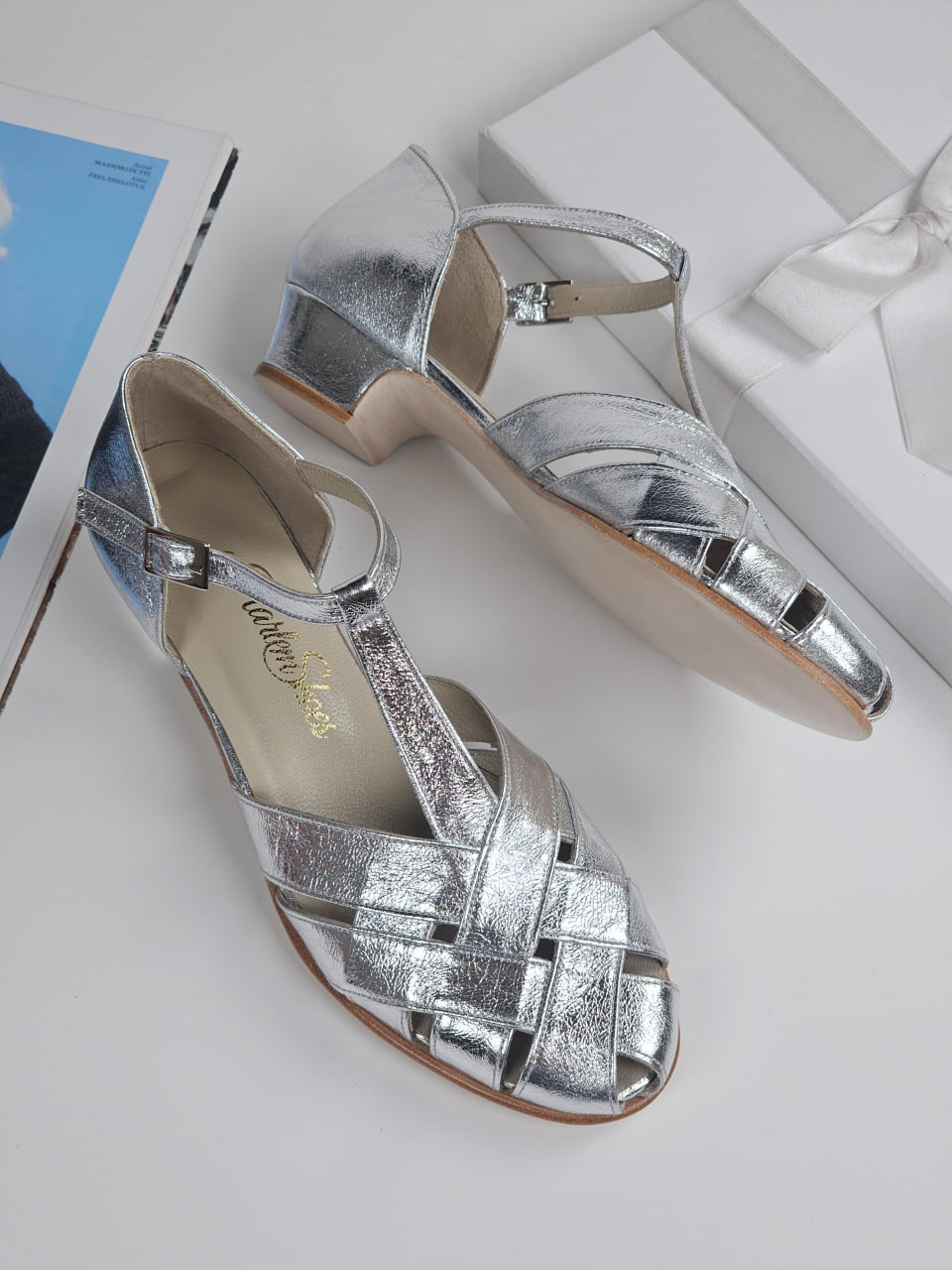Summer Silver Leather 3 cm heel