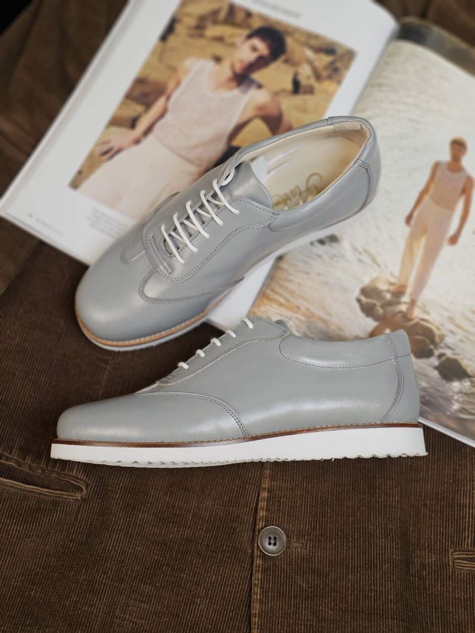 New York Grey Leather
