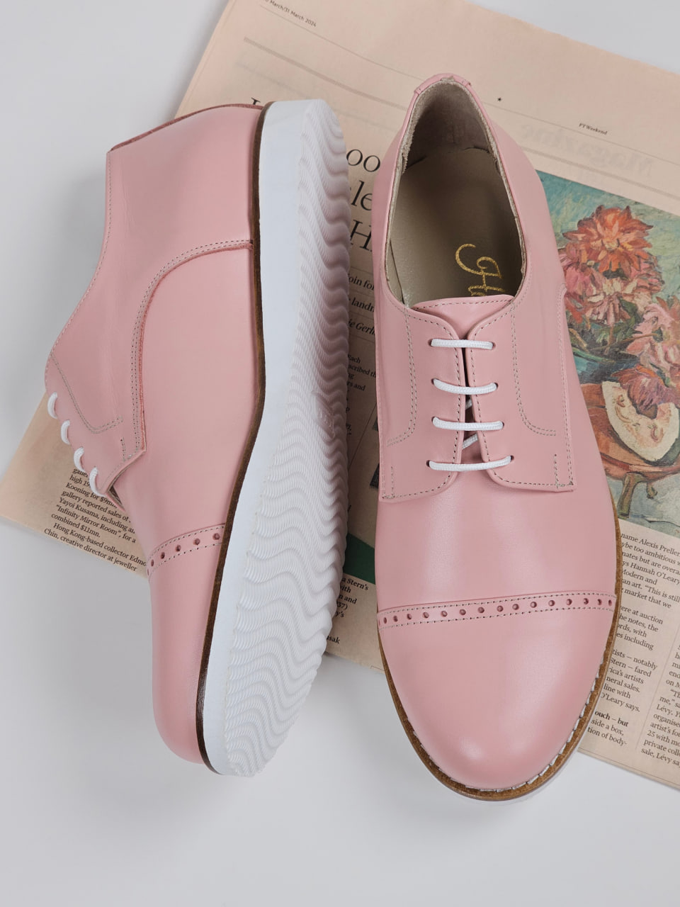 California Pink Leather with Eva Sole