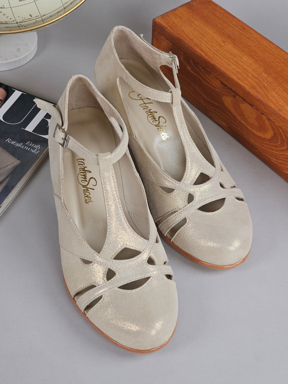 Spring Golden Suede 6 cm balboa heel