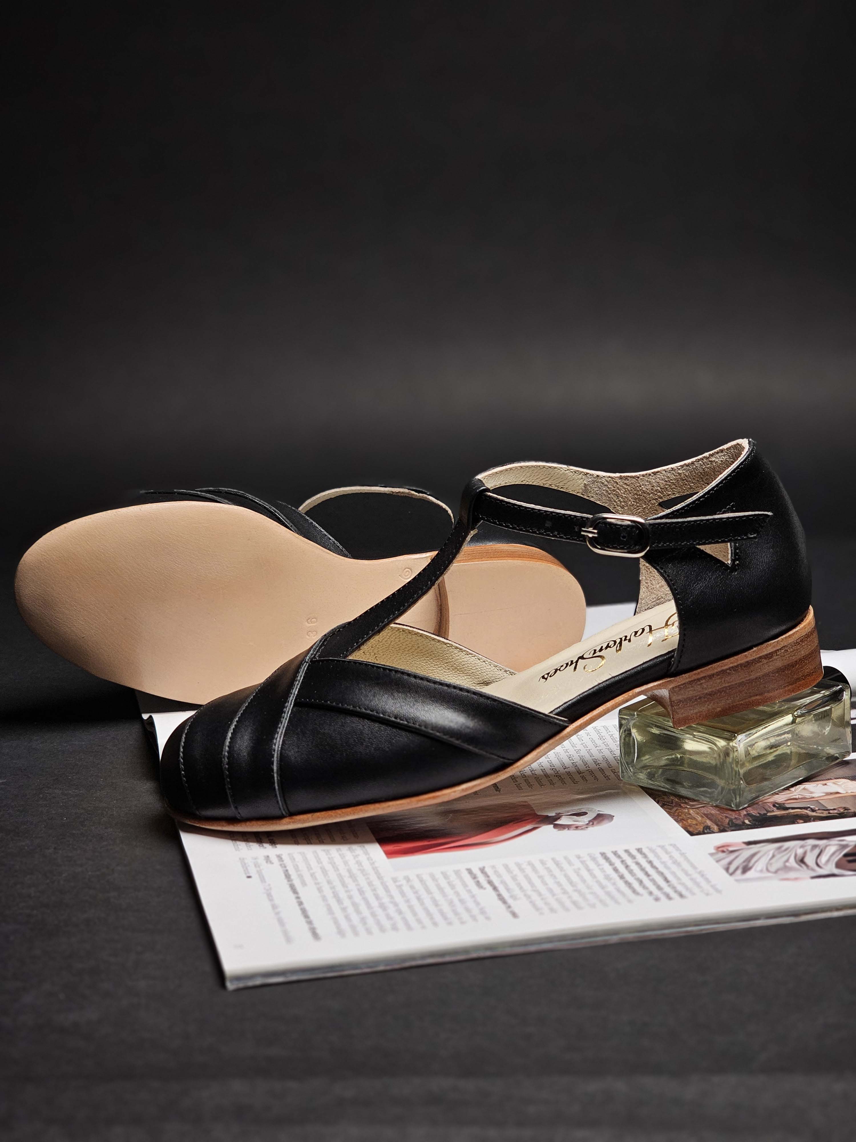 Sugar Black Leather 2 cm heel