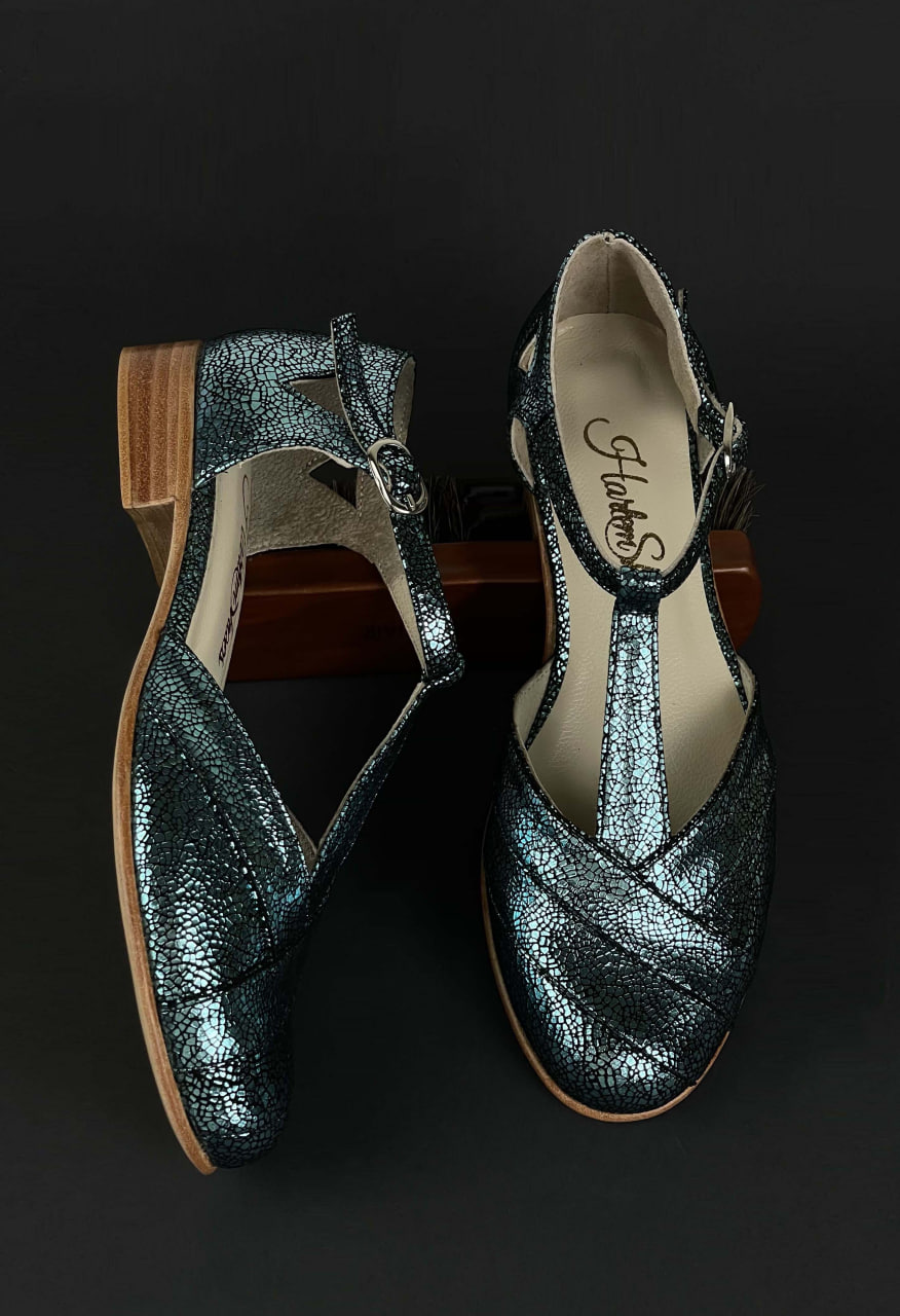 Sugar Blue Stone Suede 2 cm heel